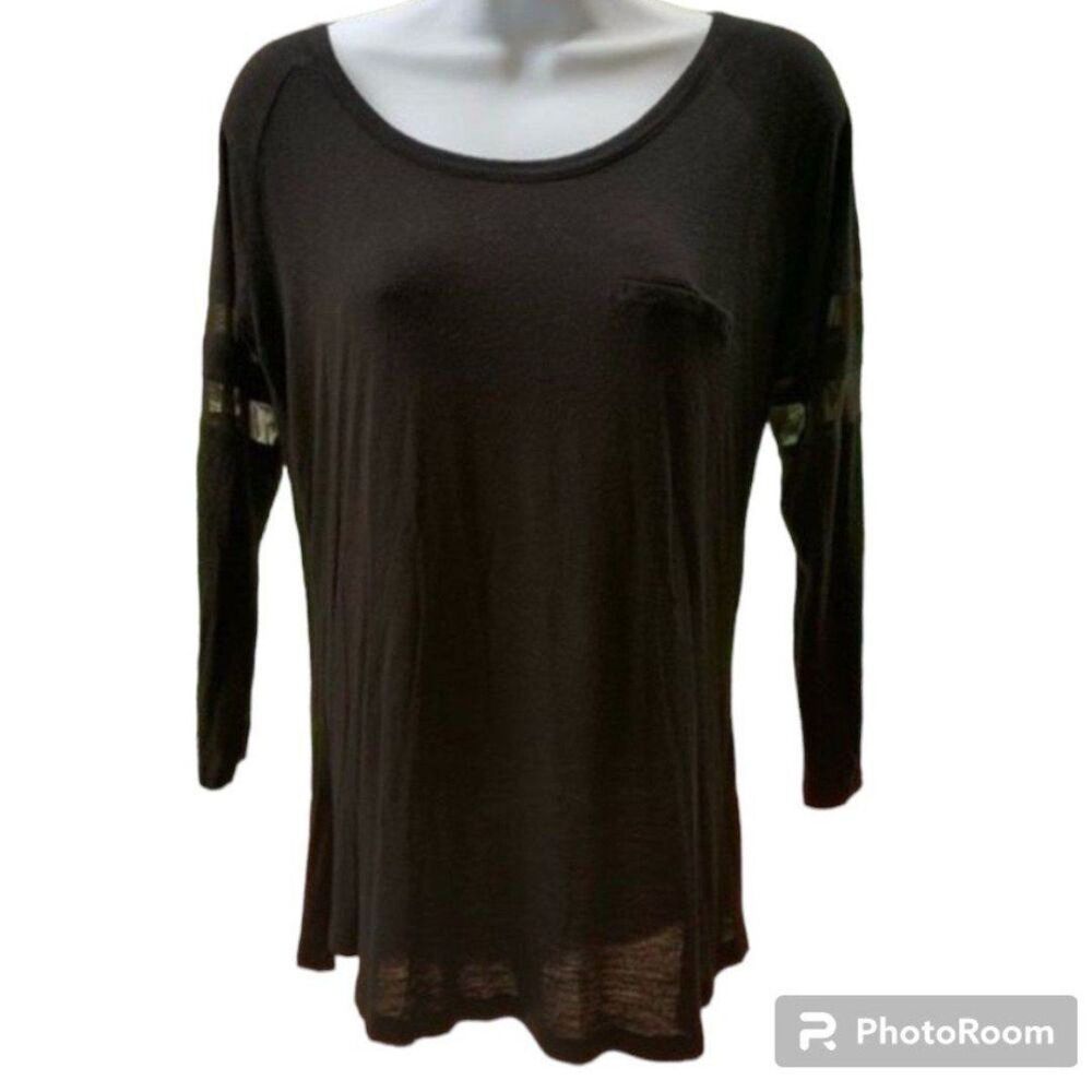 Women's Black Tunic Blouse - Size XL, 3/4 Sleeve